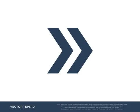 Arrow Icon Vector Template Symbol Design Editable Resizable EPS 10 Stock Illustration