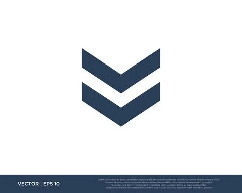 Arrow Icon Vector Template Symbol Design Editable Resizable EPS 10 Stock Illustration