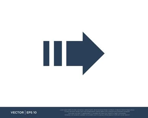 Arrow Icon Vector Template Symbol Design Editable Resizable EPS 10 Stock Illustration