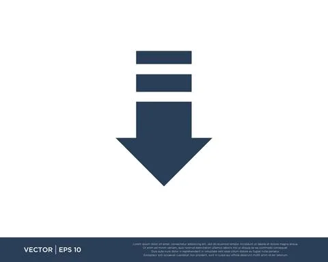 Arrow Icon Vector Template Symbol Design Editable Resizable EPS 10 Stock Illustration