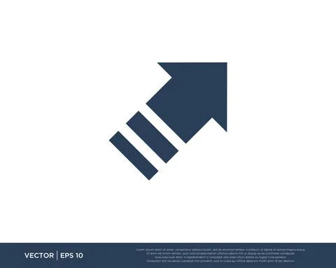 Arrow Icon Vector Template Symbol Design Editable Resizable EPS 10 Stock Illustration
