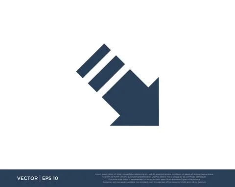 Arrow Icon Vector Template Symbol Design Editable Resizable EPS 10 Stock Illustration