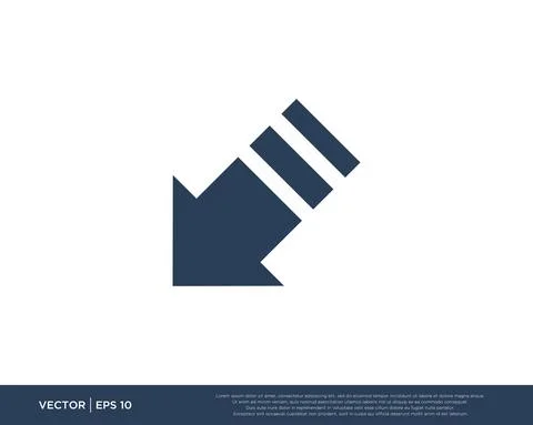Arrow Icon Vector Template Symbol Design Editable Resizable EPS 10 Stock Illustration