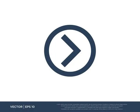 Arrow Icon Vector Template Symbol Design Editable Resizable EPS 10 Stock Illustration