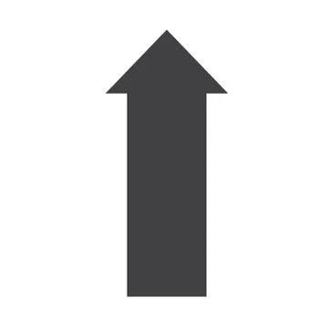 Arrow up icon on white background.  arrow symbol. arrow up black sign. Stock Illustration