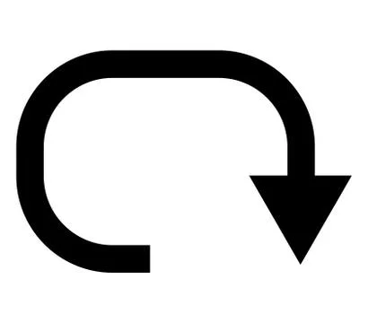 Arrow icon on white background Stock Illustration