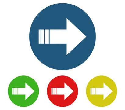 Arrow icon on white background Stock Illustration