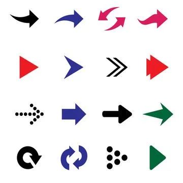 Arrow icon on white background Vector editable Stock Illustration