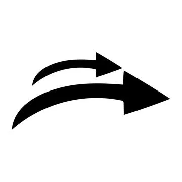 Arrow icons black collection. flat style arrow icon Stock Illustration