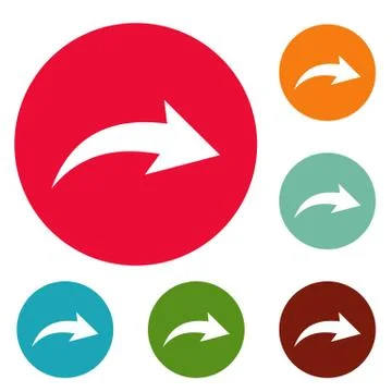Arrow icons circle set vector 스톡 일러스트
