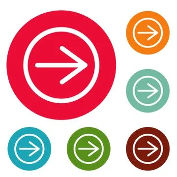Arrow icons circle set vector Stockillustratie