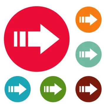 Arrow icons circle set vector 스톡 일러스트