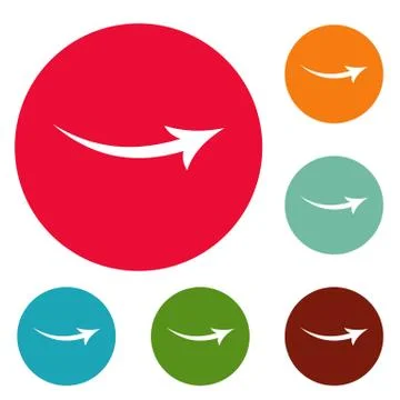 Arrow icons circle set vector 스톡 일러스트
