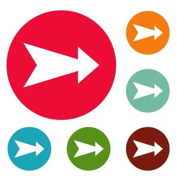Arrow icons circle set vector Stockillustratie