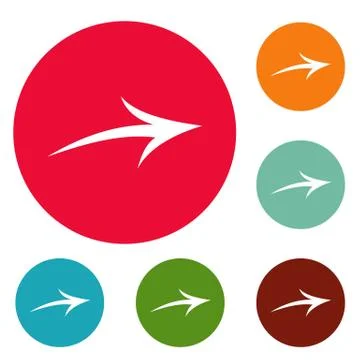 Arrow icons circle set vector 스톡 일러스트