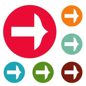 Arrow icons circle set vector Stockillustratie