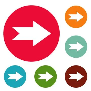 Arrow icons circle set vector Stockillustratie
