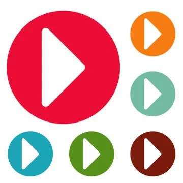 Arrow icons circle set vector Stockillustratie