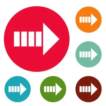 Arrow icons circle set vector 스톡 일러스트