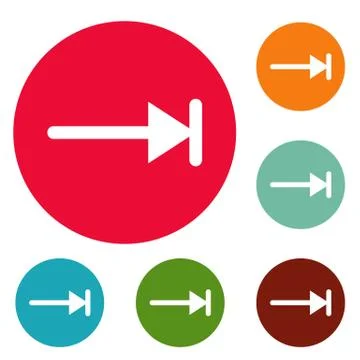 Arrow icons circle set vector 스톡 일러스트