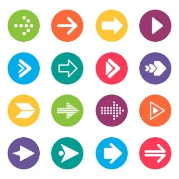 Arrow Icons Design Elements Stock Illustration