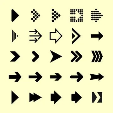 Arrow icons Stock Illustration