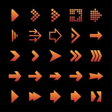 Arrow icons Stock Illustration