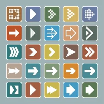 Arrow icons Stock Illustration