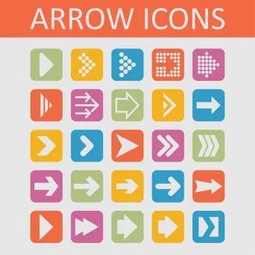 Arrow icons Stock Illustration