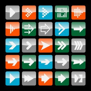 Arrow icons Stock Illustration