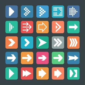Arrow icons Stock Illustration