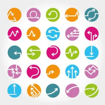 Arrow icons Stock Illustration