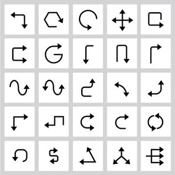 Arrow icons Stock Illustration