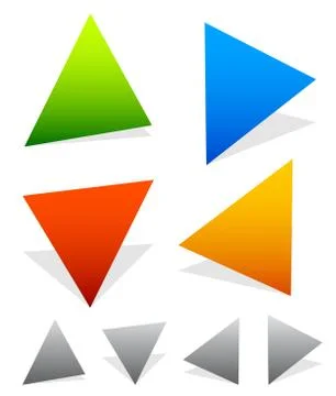 Arrow icons pointing up, down, left and right. Vector graphic Stock Illustration