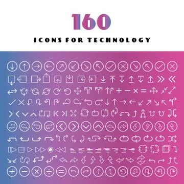Arrow icons set Stock Illustration