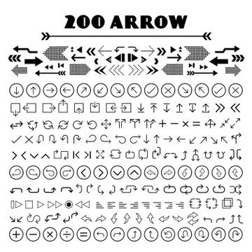 Arrow icons set Stock Illustration