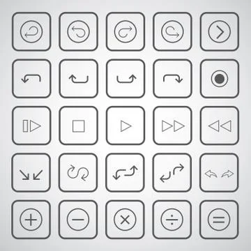 Arrow icons set 스톡 일러스트