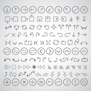 Arrow icons set 스톡 일러스트