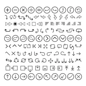 Arrow icons set Stockillustratie