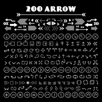 Arrow icons set Illustrazione stock