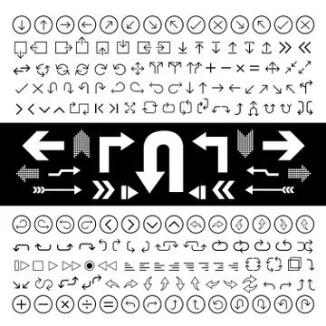 Arrow icons set Stock Illustration