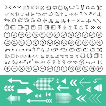 Arrow icons set Stock Illustration