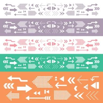 Arrow icons set Stock Illustration