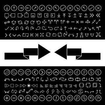 Arrow icons set Stock Illustration