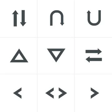 Arrow icons set Stock Illustration