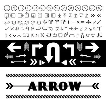 Arrow icons set Stock Illustration