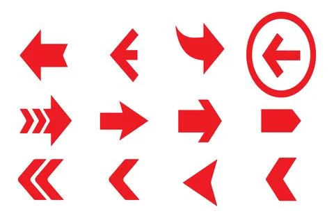 Arrow Icons Vector Set Button Flat Interface Cursor illustration Stock Illustration