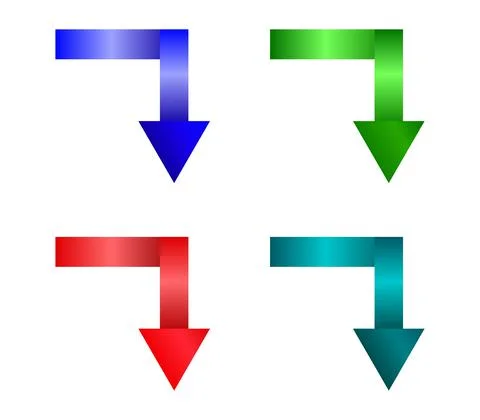 Arrow illustrated in vector on white background Stock Illustration