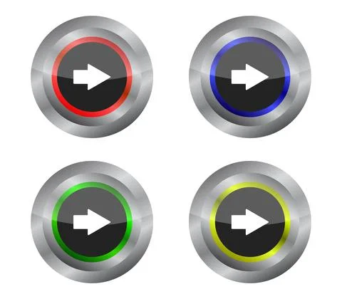 Arrow illustrated in vector on white background Stock Illustration