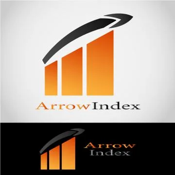 ARROW INDEX LOGO 3 Stock Illustration